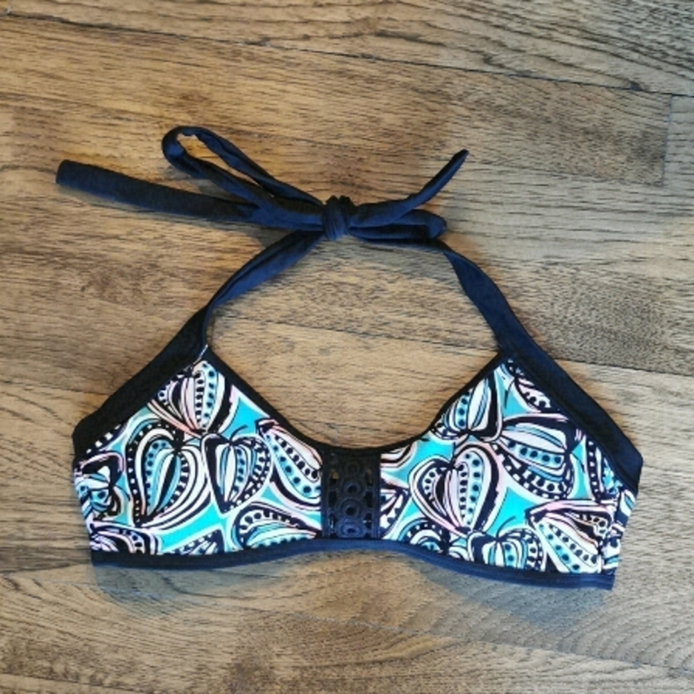 𝅺Aerie Bikini Top Scoop Halter Tie-up Small